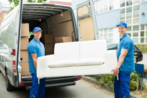 Commercial moving team planning an office relocation in Hammersmith