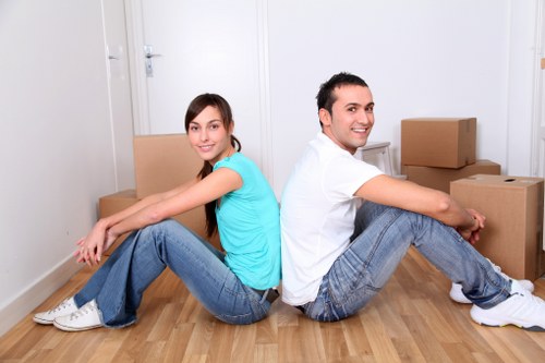 Secure loading of furniture into a moving truck in Hammersmith
