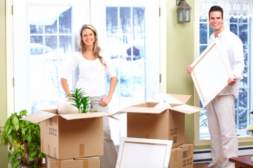Furniture loading into a local removal van in west London